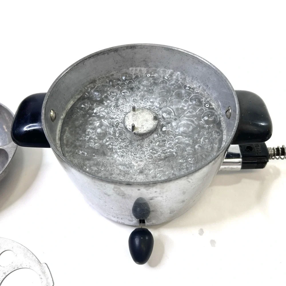 Sunbeam E2 Egg Cooker Vintage Electric Poacher Aluminum Soft, Hard Boil TESTED!